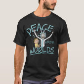 Rick Morty Peace Among Worlds retro Tシャツ (正面)