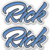Rick Name blue Aufkleber Sticker Stickerset シール (正面)