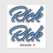 Rick Name blue Aufkleber Sticker Stickerset シール (シート)
