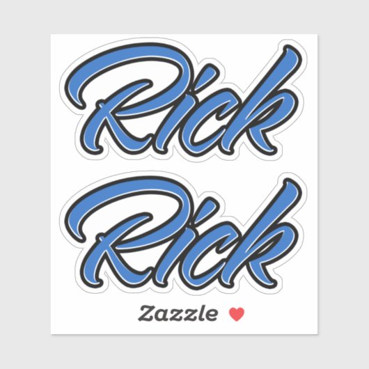 Rick Name blue Aufkleber Sticker Stickerset シール (シート)