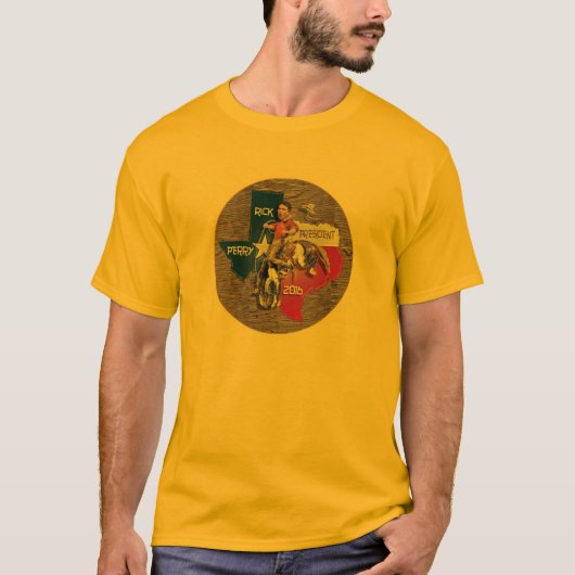 Rick Perryの大統領2016年のブロンコのBuckaroo Tシャツ (正面)