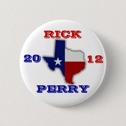 Rick Perry 2012年のテキサス州 缶バッジ (正面)