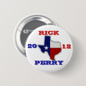 Rick Perry 2012年のテキサス州 缶バッジ (正面&裏面)