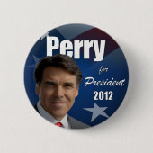 Rick Perry 2012年 缶バッジ (正面)