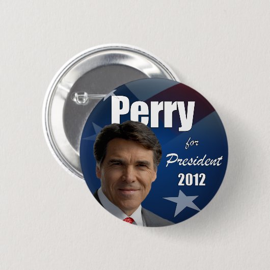 Rick Perry 2012年 缶バッジ (正面&裏面)