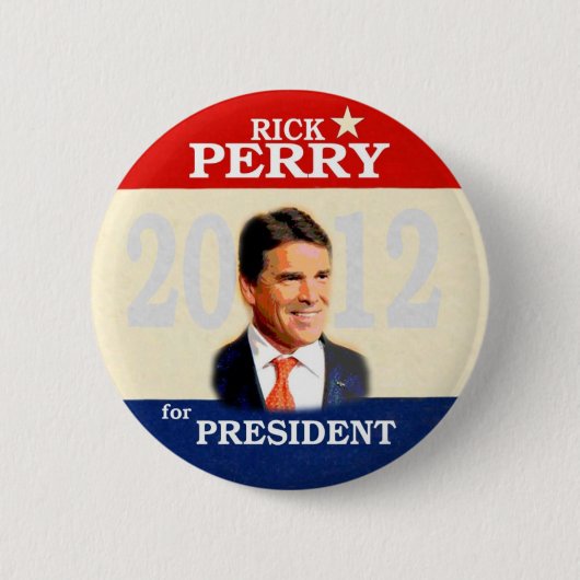 Rick Perry 2012年 缶バッジ (正面)