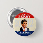 Rick Perry 2012年 缶バッジ (正面&裏面)