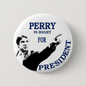 Rick Perry 2012年 缶バッジ (正面)
