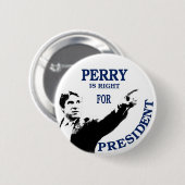 Rick Perry 2012年 缶バッジ (正面&裏面)