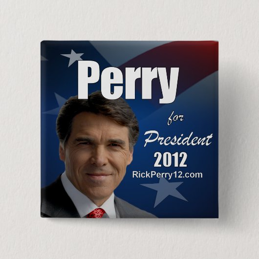Rick Perry 2012年 缶バッジ (正面)