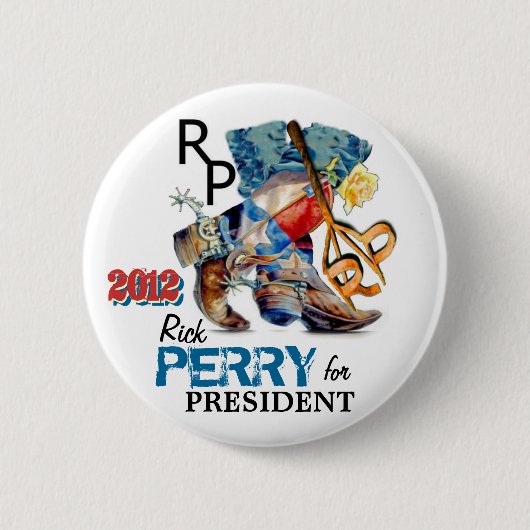 Rick Perry 2012年 缶バッジ (正面)
