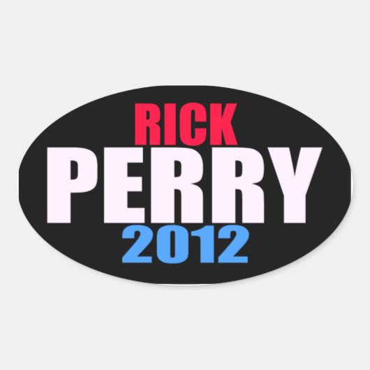 Rick Perry 2012 楕円形シール (正面)