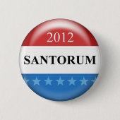Rick Santorum 2012 缶バッジ (正面)