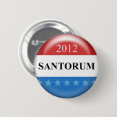 Rick Santorum 2012 缶バッジ (正面&裏面)