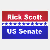 Rick Scott 2018政治人気がある的ステッカー 長方形シール (正面)