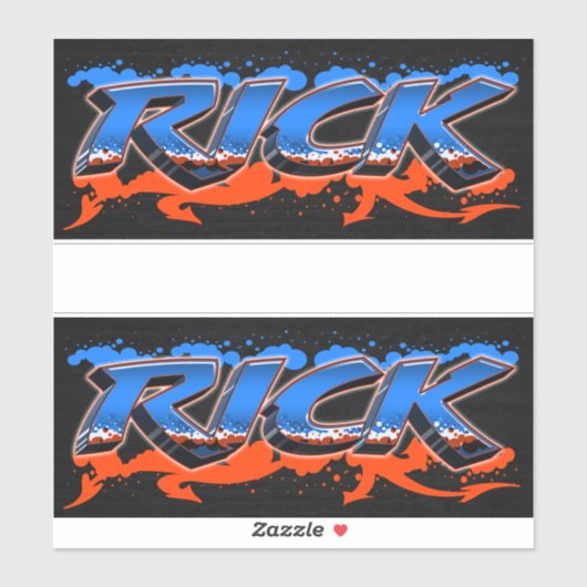 Rick Vorname Name Graffiti Aufkleber Sticker シール (シート)