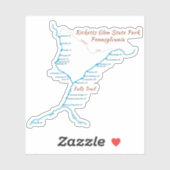 Ricketts Glen SP -滝トレイル(x-small) シール (シート)