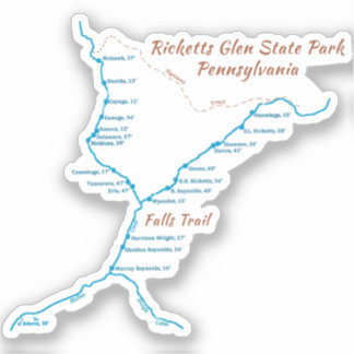 Ricketts Glen SP -秋トレイル(小) シール