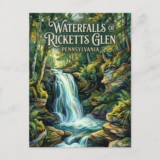 Ricketts Glen State Park Pennsylvania ポストカード (正面)
