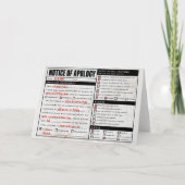 Rickroll Astleyの謝罪の通知 カード (正面)