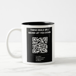 Rickroll QR code ツートーンマグカップ