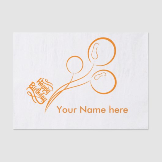 ricksのハッピーバースデーのティッシュペーパー 薄葉紙 (正面)