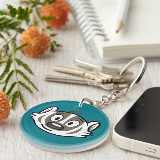 Rickyのアライグマ|のブーマーのアナグマの顔 キーホルダー (正面右)