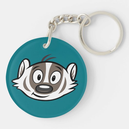 Rickyのアライグマ|のブーマーのアナグマの顔 キーホルダー (裏面)