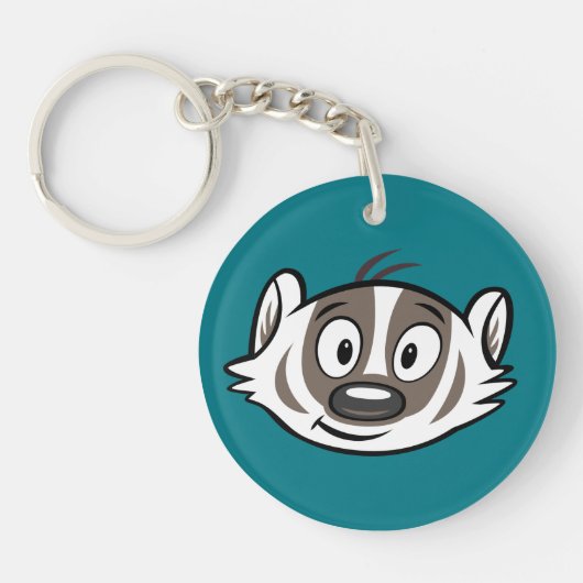 Rickyのアライグマ|のブーマーのアナグマの顔 キーホルダー (正面)
