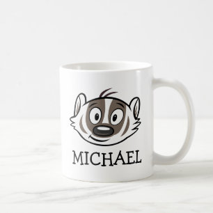 Rickyのアライグマ のブーマーのアナグマの顔 コーヒーマグカップ