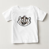 Rickyのアライグマ|のブーマーのアナグマの顔 ベビーTシャツ (正面)