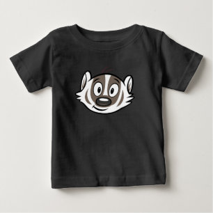 Rickyのアライグマ のブーマーのアナグマの顔 ベビーTシャツ