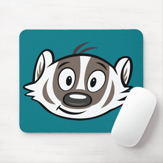 Rickyのアライグマ|のブーマーのアナグマの顔 マウスパッド (マウス)