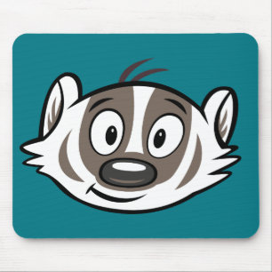 Rickyのアライグマ のブーマーのアナグマの顔 マウスパッド