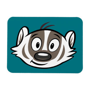 Rickyのアライグマ のブーマーのアナグマの顔 マグネット
