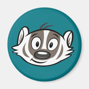 Rickyのアライグマ のブーマーのアナグマの顔 マグネット