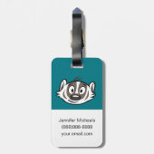 Rickyのアライグマ|のブーマーのアナグマの顔 ラゲッジタグ (裏面縦)