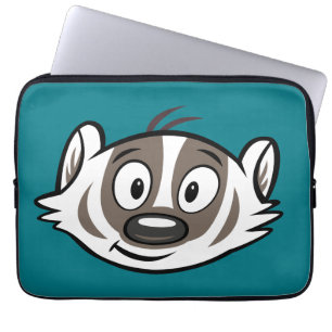 Rickyのアライグマ のブーマーのアナグマの顔 ラップトップスリーブ