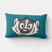 Rickyのアライグマ|のブーマーのアナグマの顔 ランバークッション (裏面)