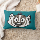 Rickyのアライグマ|のブーマーのアナグマの顔 ランバークッション (ブランケット)