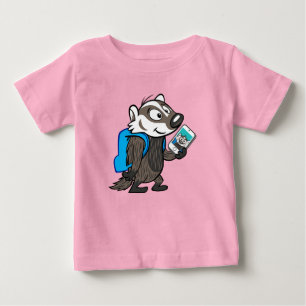 Rickyのアライグマ のブーマーのアナグマSelfie ベビーTシャツ