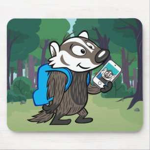 Rickyのアライグマ のブーマーのアナグマSelfie マウスパッド