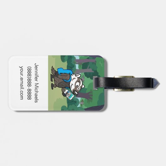 Rickyのアライグマ|のブーマーのアナグマSelfie ラゲッジタグ (裏面横)