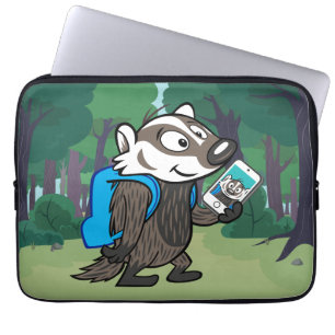 Rickyのアライグマ のブーマーのアナグマSelfie ラップトップスリーブ