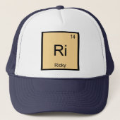 Ricky Name Chemistry Element Periodic Table キャップ (正面)