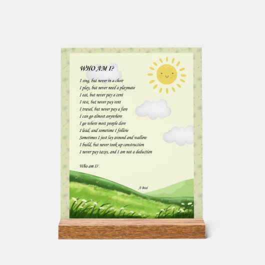 Riddle Art アクリルサイン (正面)