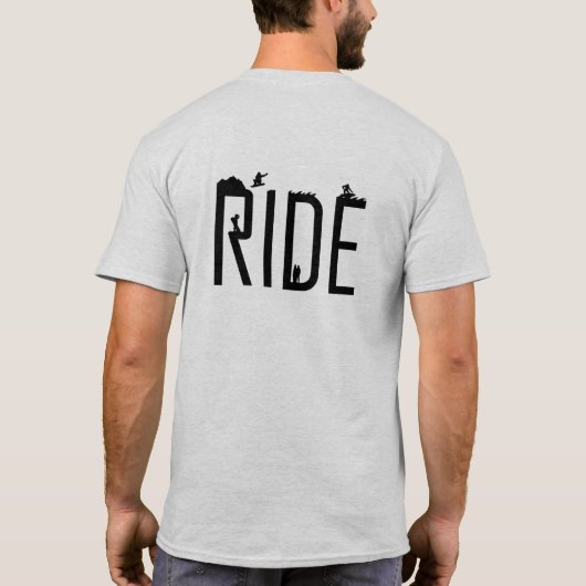 RIDEスノーボードとサーフTシャツ Tシャツ (裏面)