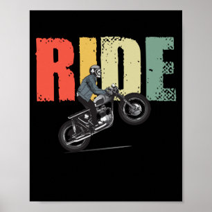 RIDEモトクロスモトダートバイクスポーツヴィンテージ ポスター