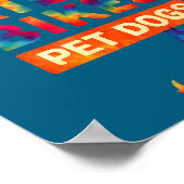 Ride Bikes Pet Dogs Bicycle Cycling Biking Dog Lov ポスター (角)