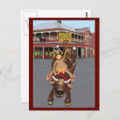 Ride em女性のカーボーイ ポストカード (正面/裏面)